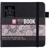 Sakura 94140004 eskiz defteri, krem beyaz, 80 yaprak, kağıt, siyah kapak, 21 x 14,8 cm, adet