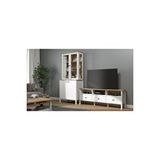 Sakura Ahşap Hunerika Helen Set 3 Vitrin-tv Ünitesi Takımı -wood Beyaz-minifiks Bağlantılı