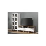 Sakura Ahşap Hunerika Helen Set 5 Tv Ünitesi-vitrin/büfe Takımı -wood Beyaz-minifiks Bağlantılı