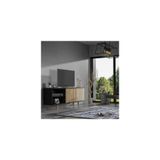 Sakura Ahşap Hunerika Toledo Zebra Kapak Premium tv ünitesi - Minifiks -Wood Siyah / Atlantik Çam