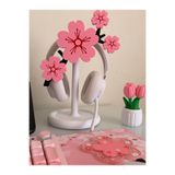 Sakura Cherry Blossom Temalı Kablosuz Kulaklık Standı - Estetik setup ürünü Çok Renkli