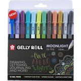 Sakura : Gelly Rol Jel Kalem Seti : Moonlight Serisi Renkler (12 Renk - 0.35 Mm) - Karışık Çok Renkli