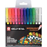 Sakura : Gelly Rol Jel Kalem Seti : Moonlight Serisi Renkler (12 Renk) - Karışık Çok Renkli