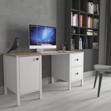 Sakura Hunerika Pareo 2 Çekmece 1 Kapak Çalışma Masası - Wood Beyaz/legnano - 150