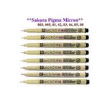 Sakura Pigma Micron Teknik Cizim Kalem Seti 8Li (0.03 - 0.05 - 0.1 - 0.2 - 0.3 - 04 - 0.5 - 0.8)