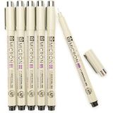 Sakura Pigma Micron Teknik Çizim Kalemi 6'lı Set