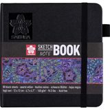 Sakura Sketchbook Sert Kapak Eskiz Çizim Defteri Siyah Yaprak 140 gr 80 Yaprak 12 x 12 cm