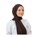 Şal Tesettür Başörtüsü Premium Kumaş Eşarp Uzun İslami Giyim Viskon Kahverengi