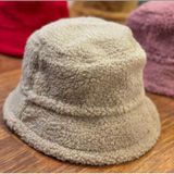 Salarticaret Kadın Peluş Bucket Kova Şapka Standart-Bej