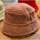 Salarticaret Kadın Peluş Bucket Kova Şapka Standart- Gül Kurusu