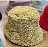 Salarticaret Kadın Peluş Bucket Kova Şapka Standart- Koyubej