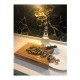 Salata Tahtası, Doğal Kayın Ağacı, Kesme Tahtası, Kanallı 34cm*22cm *3cm