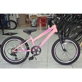 Salcano 20 Jant Vitesli Kız Çocuk Bisikleti 6 Vites Pudra Pembe Mor Renk (120-145 cm Boy) - Pudra - Pembe - Mor