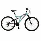 Salcano Helen 24 Jant V-Fren Mint Yeşili Pembe Dağ Bisikleti 14 Kadro