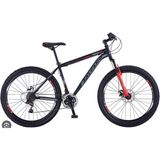 Salcano Lion 27.5 HD 18 Mat Siyah Kırmızı Gri Dağ Bisikleti