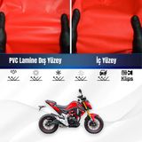 Salcano Sm 150-T10 Motosiklet Brandası Su Geçirmez Branda Kırmızı Branda Motor Branda M - Bağlantı Klipsi