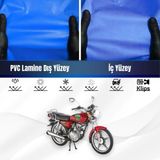 Salcano Tıger 100 Motosiklet Brandası Su Geçirmez Branda Mavi Branda Motor Branda - Bağlantı Klipsi