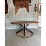 Salda Ceviz Kaplama Metal Ayak Mdf Mutfak Masası 90X180
