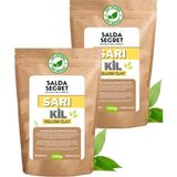 Salda Secret Sarı Kil Doğal Yüz Maskesi 1000 gr x 2 Adet Toz - Kil Maskesi - Indian Healing Clay