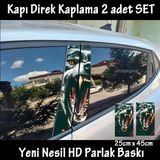 Saldırgan Köpek Oto Kapı Sticker 2Li Sağ Sol Kapı Direk İçin Folyo Kaplama - Tuning Modifiye Görünüm