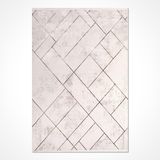 Salem Bej Geometrik Modern Geometrik Etnik Desenli Boho Makinada Yıkanabilir Hafif Hav Toz Vermez Leke Tutmaz Kaymaz Taban Dijital Makine Baskı Halı Oturma Odası Salon Yolluk Koridor Mutfak Halısı