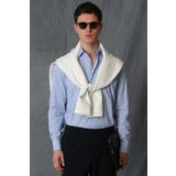 Salen Erkek Smart Gömlek Slim Fit Mavi