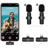 Salfat Iphone Uyumlu Ikili Kablosuz Yaka Mikrofonu Youtube Facebook Tiktok Vlog iphone Io
