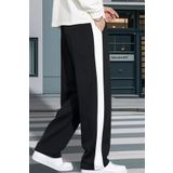 SALIENDO Erkek Kalın Şerit Casual Oversize Siyah Eşofman Altı