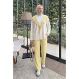 Salih Çelebi Drape Duo Takım 263006 - TEREYAĞ SARISI
