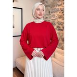 Salih Çelebi Penye Bluz 13072 - KIRMIZI