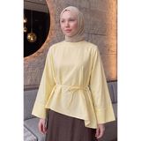 Salih Çelebi Verev Kesim Bluz Y0160 - SARI