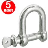 Salıncak 12Mm Zincir Kilidi U Mapa Vidalı Bağlantı -5 Adet
