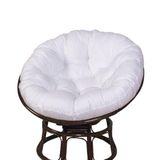 Salıncak Koltuk Minderi Sandalye Minderi, Yıkanabilir Salıncak Rattan Sandalye Minderi, Büyük Boy Yuvarlak Minder Kalın Rahat Ped (Sandalye Dahil Değildir) (Boyut: 140x140 cm/55x55in, Renk: Beyaz)