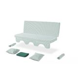 Salincak Minder Takimi 2 Kisilik (Sungerli) -Minder: Yesil Cizgili Tente: Yesil