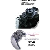 Salıncak Ps5 Dualsense Mini Direksiyon Siyah (Sports Car Model) Metal Rulmanlı