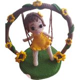 Salıncaklı Kız Bebek - Sarı - Yeşil