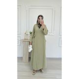 Salisburys Kadın Muslin Kimono Uzun Pardesü - 36 - 48 - Haki