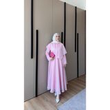 Salisburys Molly Nelly Kadın Vual Şallı Tesettür Elbise - 2 - Pembe