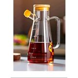 Salkım 900 ml Bambu Kapaklı Cam Yağdanlık -CLKN-1800 - Renkli