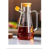 Salkım 900 ml Bambu Kapaklı Cam Yağdanlık ROYALEKS-CLKN-1800 - Çok Renkli
