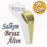 Salkim Mobilya Oturma Grubu Kanepe Sehpa Tv Unitesi Koltuk Ayagi Baza Ayaklari Beyaz Altin 16 Cm