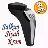 Salkim Mobilya Oturma Grubu Kanepe Sehpa Tv Unitesi Koltuk Ayagi Baza Ayaklari Siyah Krom 16 Cm