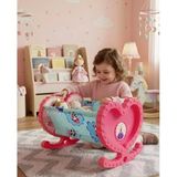 Sallanabilir Prenses Kalp Figürlü Oyuncak Bebek Beşiği Evcilik Oyun Seti