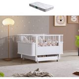 Sallanan Mdf Beşik, Bella Büyüyen Beşik 90X120 1 Adet Comfort Yatak Beyaz