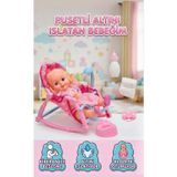 Sallanır Pusetli Altını Islatan Konuşan Kafası Ve Kolları Et 32 Cm Bebek Biberon Emzik Klozet Seti