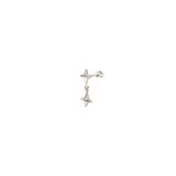 SALLANTILI KUTUP GÜMÜŞ TRAGUS PIERCING - RODYUM BEYAZ