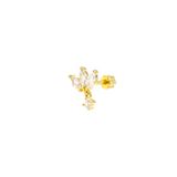 SALLANTILI LOTUS GÜMÜŞ TRAGUS PIERCING - ALTIN SARI