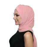 Şallı Takmatik Sade Hazır Türban Tesettür Bone Namaz Örtüsü