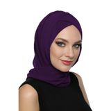 Şallı Takmatik Sade Mor Hazır Türban Tesettür Bone Namaz Örtüsü