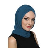 Şallı Takmatik Sade Petrol Hazır Türban Tesettür Bone Namaz Örtüsü